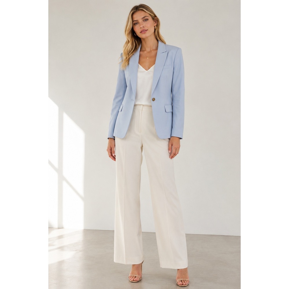 Halogen Light Blue Tailored Blazer Women's Size 8